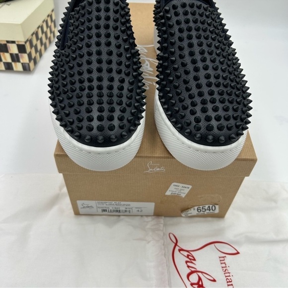 Men’s Christian Louboutin spike boat slip on sneakers size 42 made in Italy main image 11